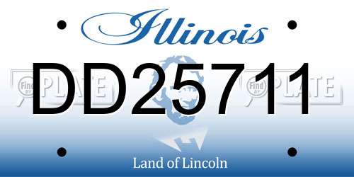 DD25711 Illinois License Plate