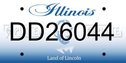 DD26044 Illinois License Plate