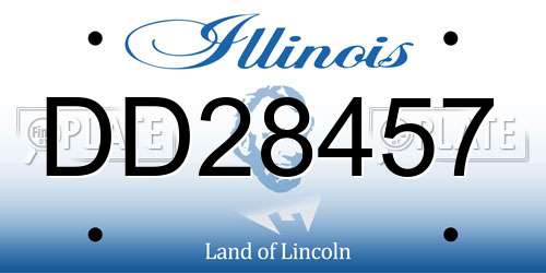 DD28457 Illinois License Plate