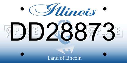 DD28873 Illinois License Plate