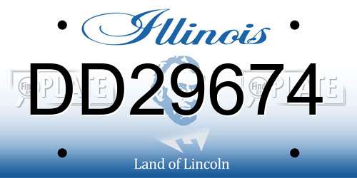 DD29674 Illinois License Plate
