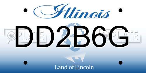 DD2B6G Illinois License Plate