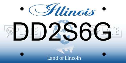 DD2S6G Illinois License Plate