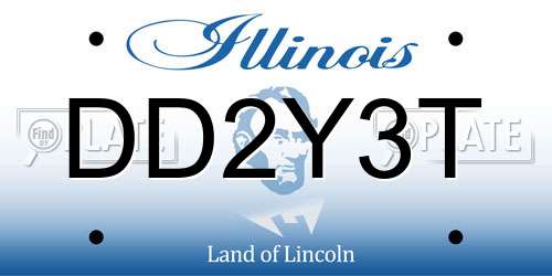 DD2Y3T Illinois License Plate