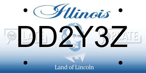 DD2Y3Z Illinois License Plate