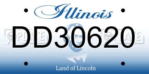 DD30620 Illinois License Plate