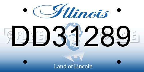 DD31289 Illinois License Plate