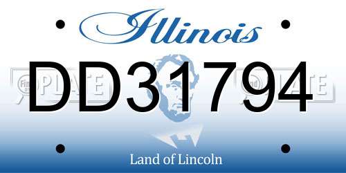 DD31794 Illinois License Plate