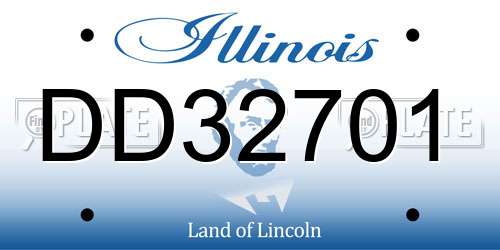 DD32701 Illinois License Plate