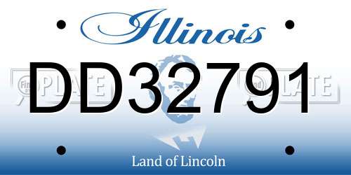 DD32791 Illinois License Plate