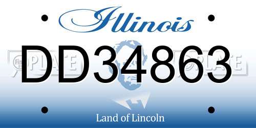 DD34863 Illinois License Plate