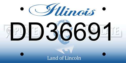 DD36691 Illinois License Plate