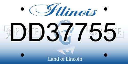 DD37755 Illinois License Plate