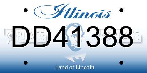DD41388 Illinois License Plate