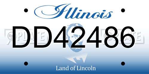 DD42486 Illinois License Plate