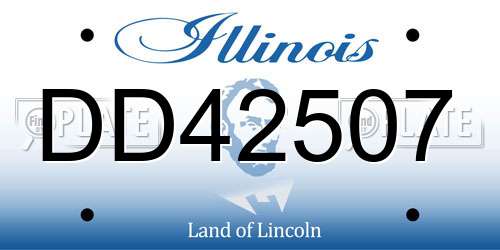 DD42507 Illinois License Plate