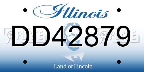 DD42879 Illinois License Plate