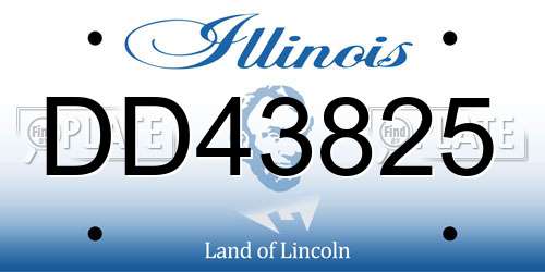 DD43825 Illinois License Plate