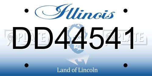 DD44541 Illinois License Plate