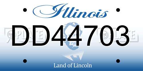 DD44703 Illinois License Plate