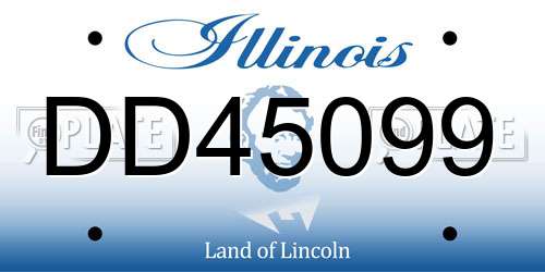 DD45099 Illinois License Plate
