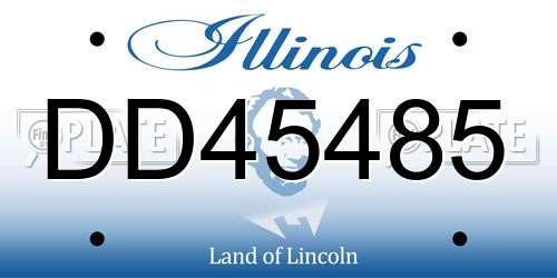 DD45485 Illinois License Plate