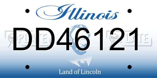DD46121 Illinois License Plate