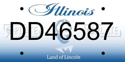 DD46587 Illinois License Plate