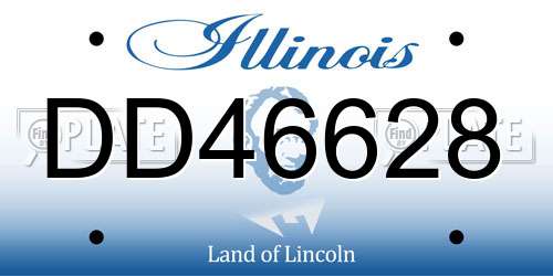 DD46628 Illinois License Plate