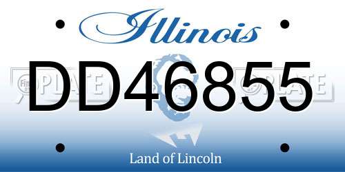 DD46855 Illinois License Plate