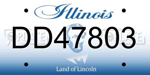 DD47803 Illinois License Plate