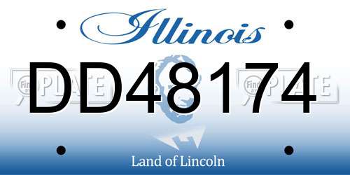 DD48174 Illinois License Plate