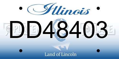 DD48403 Illinois License Plate