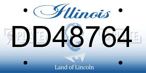 DD48764 Illinois License Plate