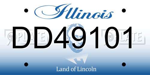 DD49101 Illinois License Plate