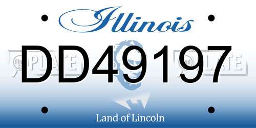 DD49197 Illinois License Plate