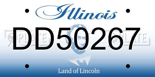 DD50267 Illinois License Plate