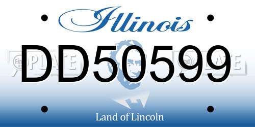 DD50599 Illinois License Plate