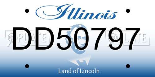 DD50797 Illinois License Plate