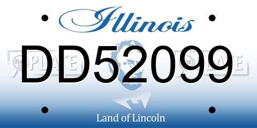 DD52099 Illinois License Plate