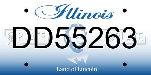 DD55263 Illinois License Plate