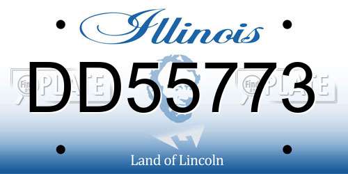 DD55773 Illinois License Plate