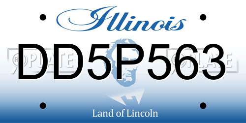 DD5P563 Illinois License Plate