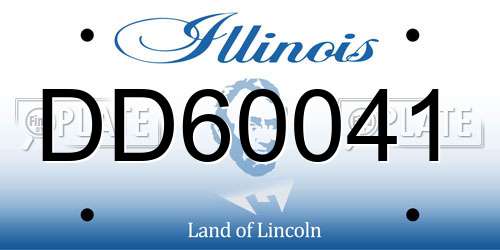 DD60041 Illinois License Plate