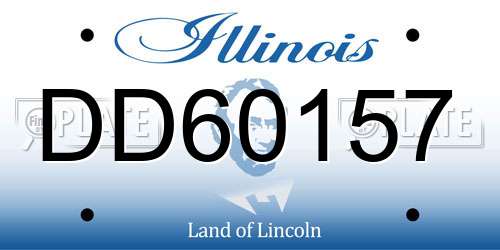 DD60157 Illinois License Plate