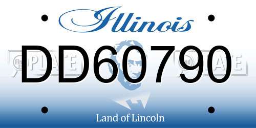 DD60790 Illinois License Plate