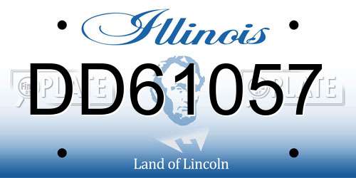 DD61057 Illinois License Plate