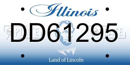 DD61295 Illinois License Plate