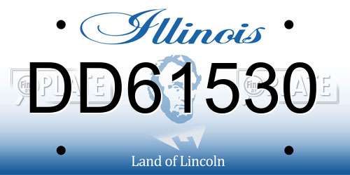 DD61530 Illinois License Plate