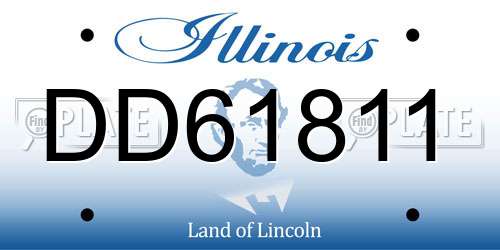 DD61811 Illinois License Plate
